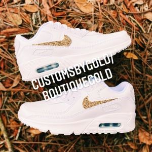GOLD Blinged out custom Nike air max